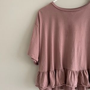 Pink Wild Fable Peplum Cropped Tee, Oversized fit